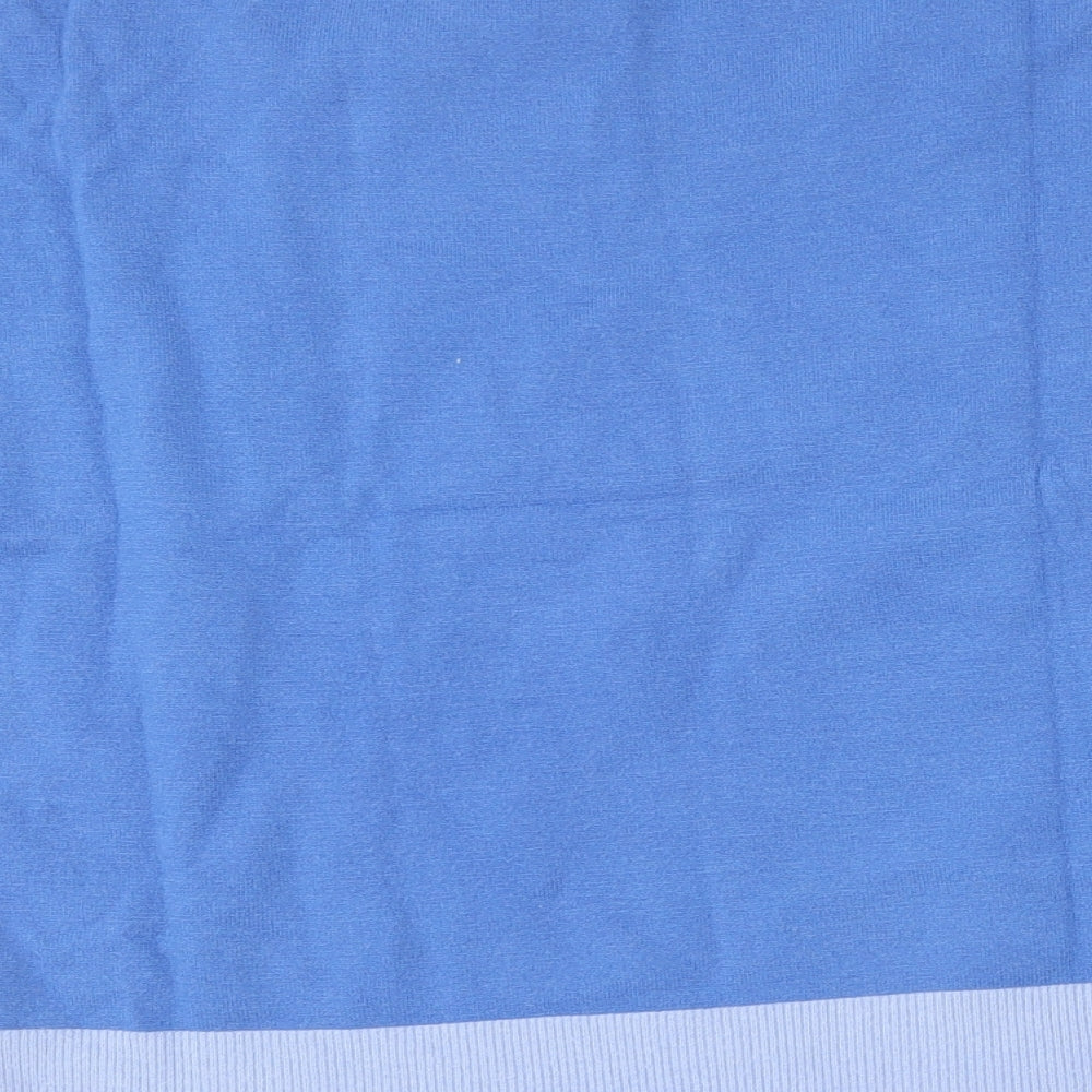 Marks & Spencer Womens Blue V-Neck Viscose Pullover Jumper Size 8