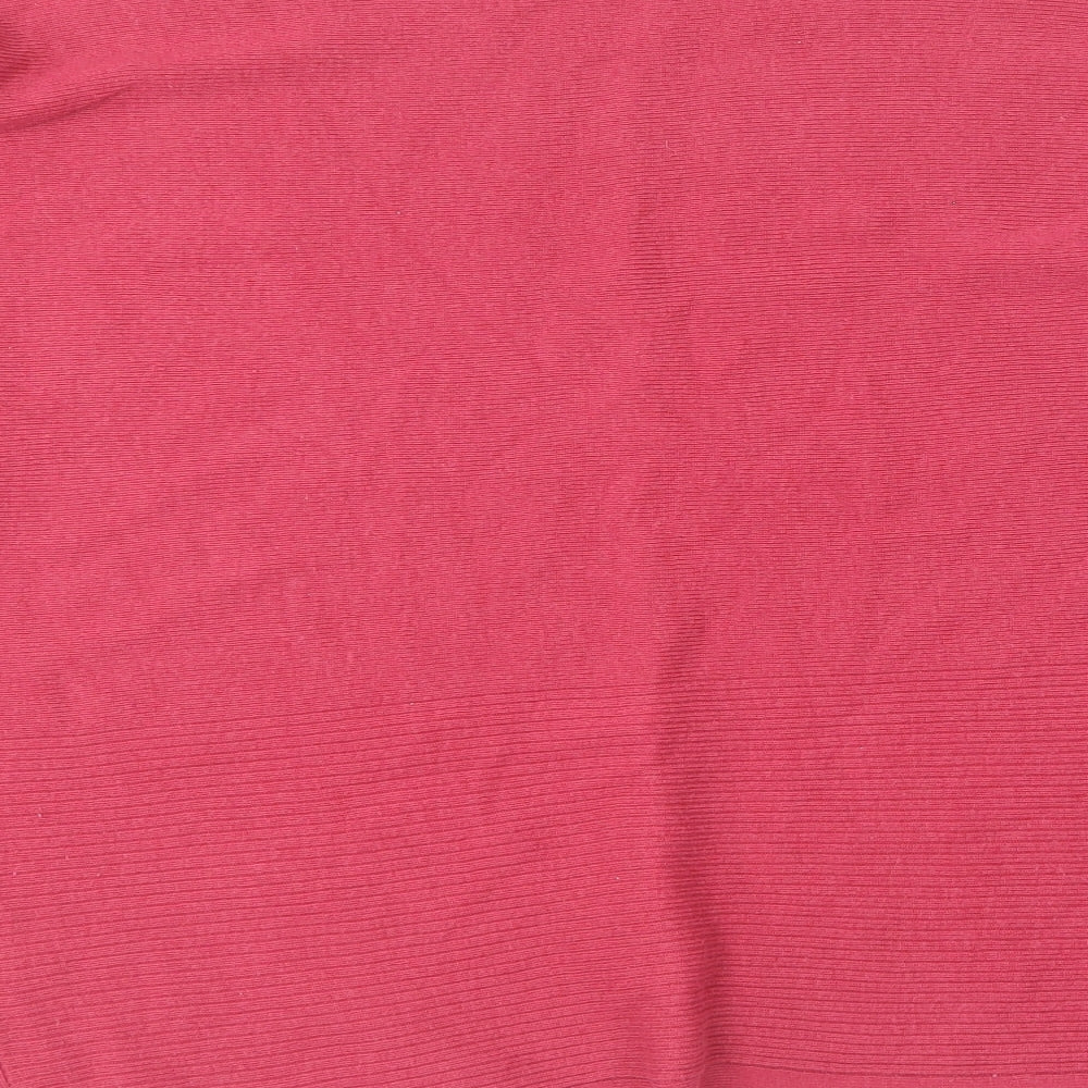 Dunnes Stores Womens Pink Round Neck Cotton Pullover Jumper Size L