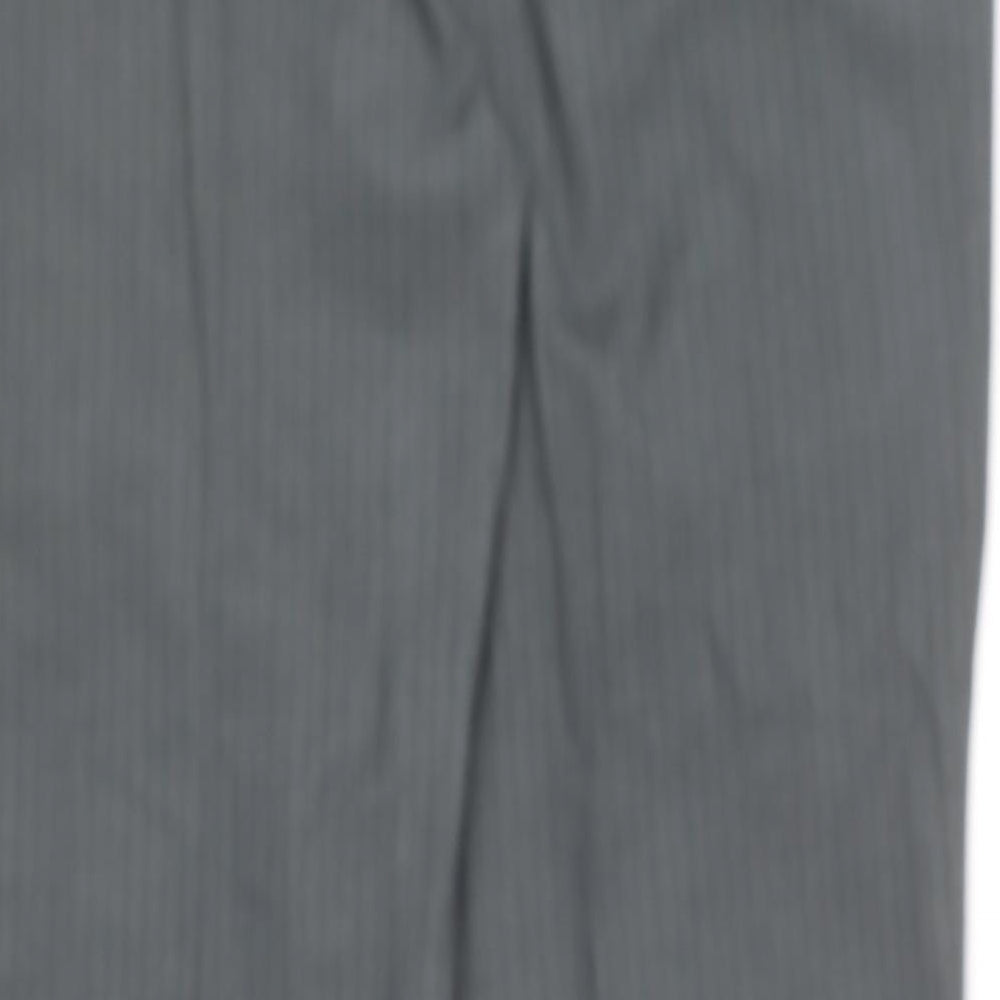 Butler & Webb Womens Grey Striped Polyester Trousers Size 38 in L29 in Regular