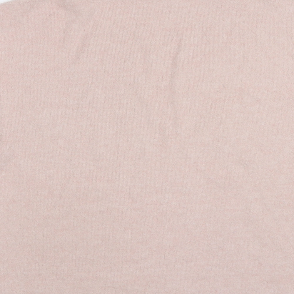 H&M Womens Pink High Neck Viscose Pullover Jumper Size XS