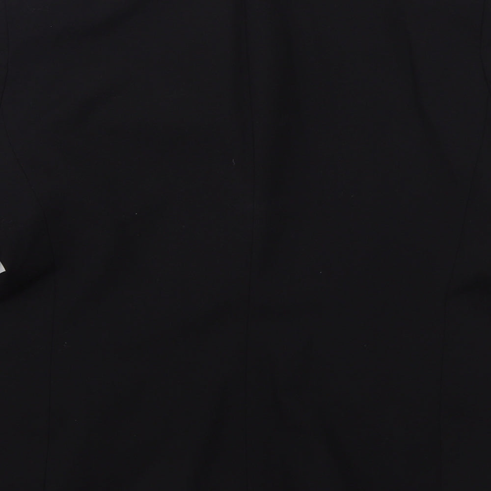 Simon Jersey Womens Black Polyester Jacket Suit Jacket Size 14