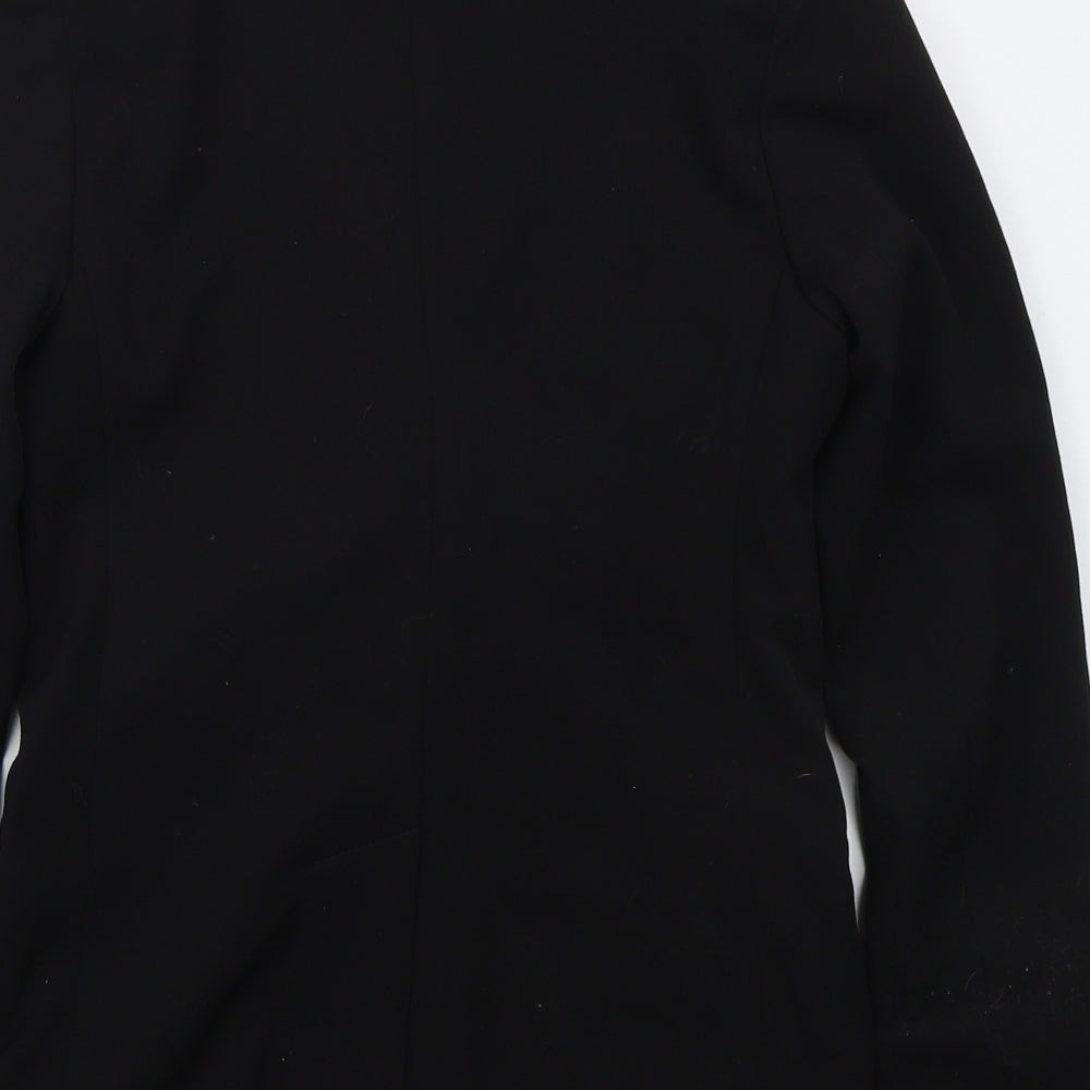 Internacionale Womens Black Polyester Jacket Suit Jacket Size 12
