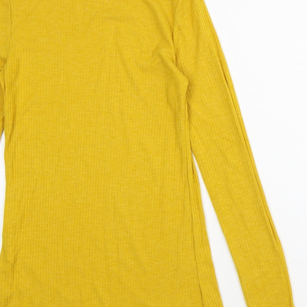 River Island Womens Yellow Polyester Pullover Sweatshirt Size 10