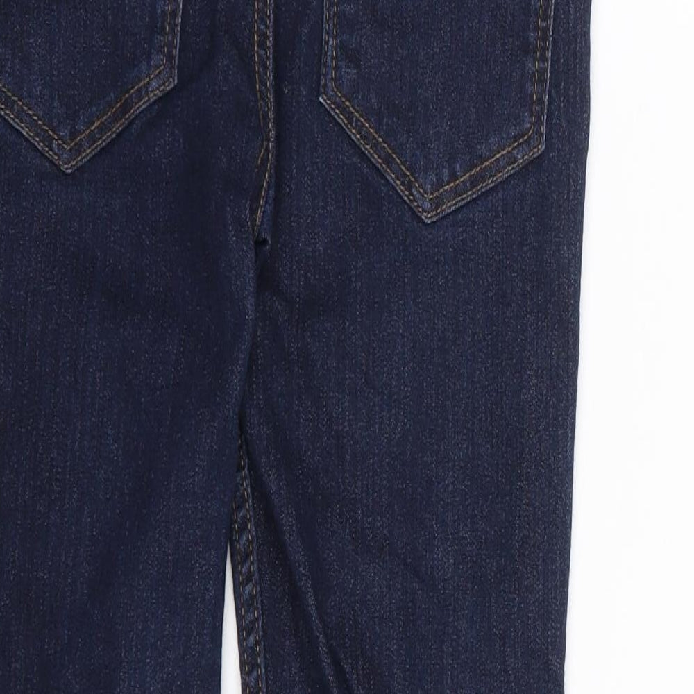 Next Boys Blue Cotton Skinny Jeans Size 9 Months L22 in Regular Zip