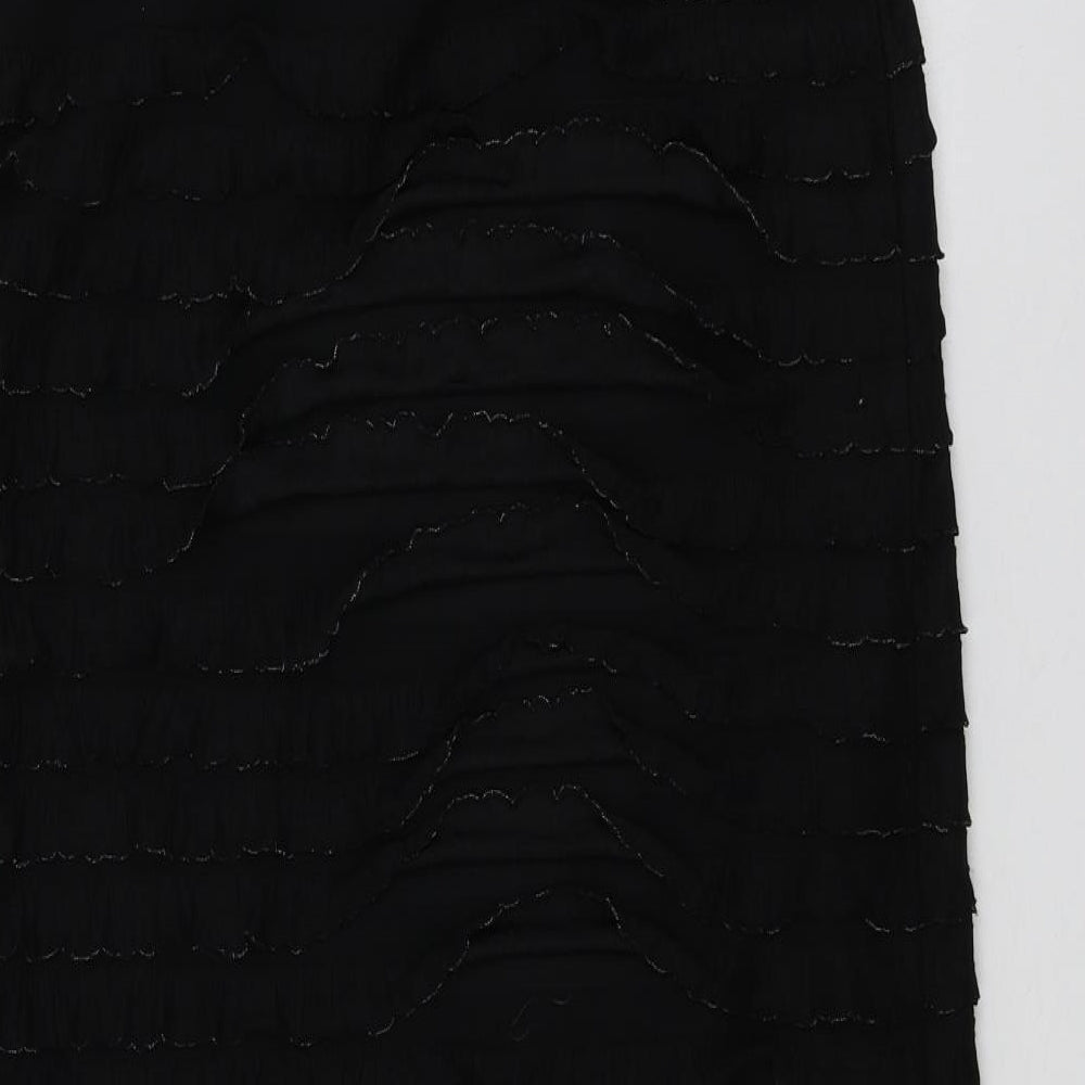 Gerard Womens Black Polyester A-Line Skirt Size 12