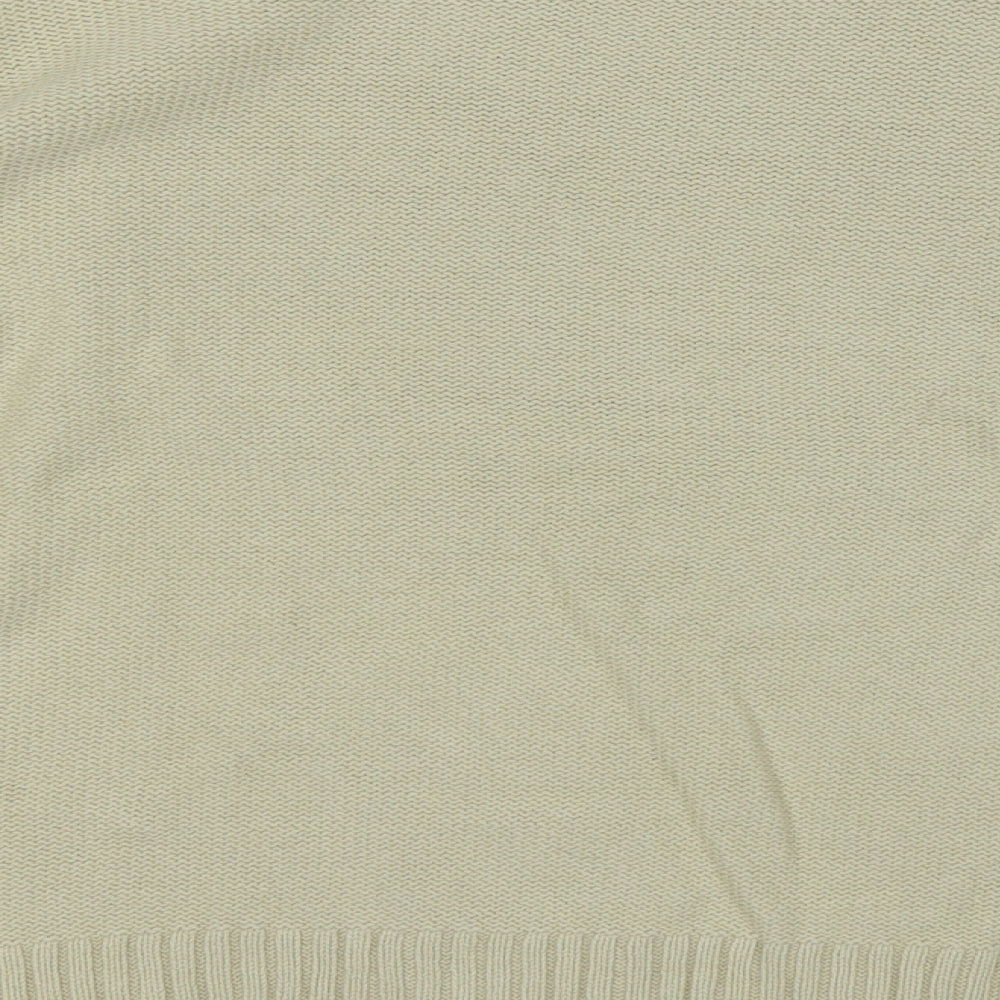 NEXT Womens Beige Round Neck Cotton Pullover Jumper Size L