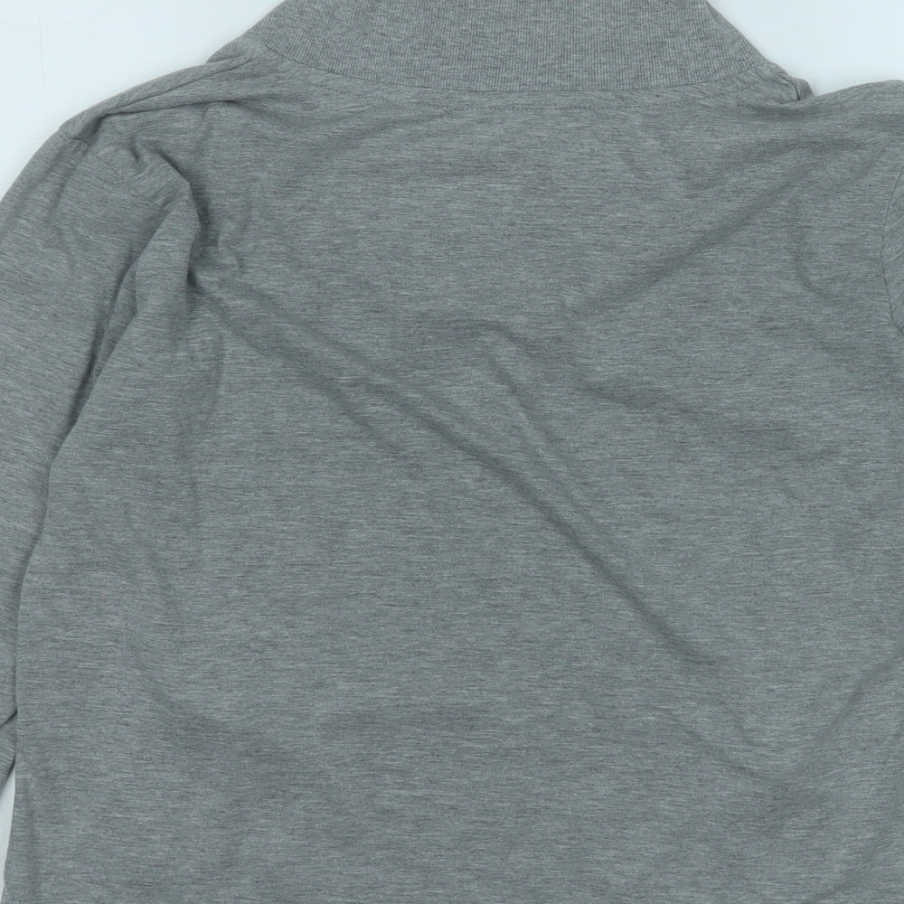 Hydra Womens Grey V-Neck Polyester Pullover Jumper Size S