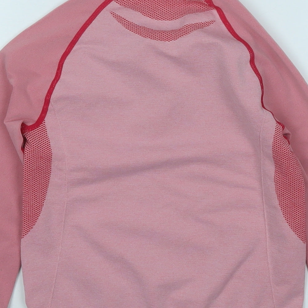 Crivit Girls Pink Polyester Basic T-Shirt Size 6-7 Years Round Neck