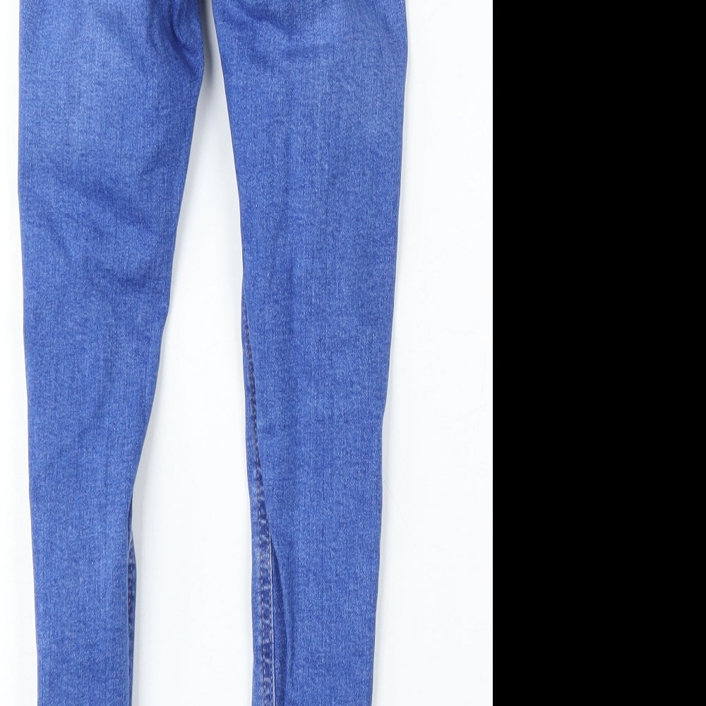 New Look Girls Blue Cotton Skinny Jeans Size 9 Years Regular