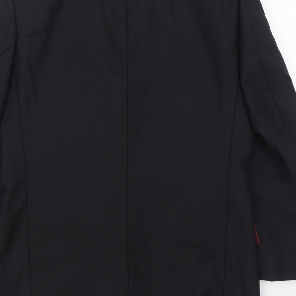 Scott & Taylor Mens Black Wool Jacket Suit Jacket Size 38