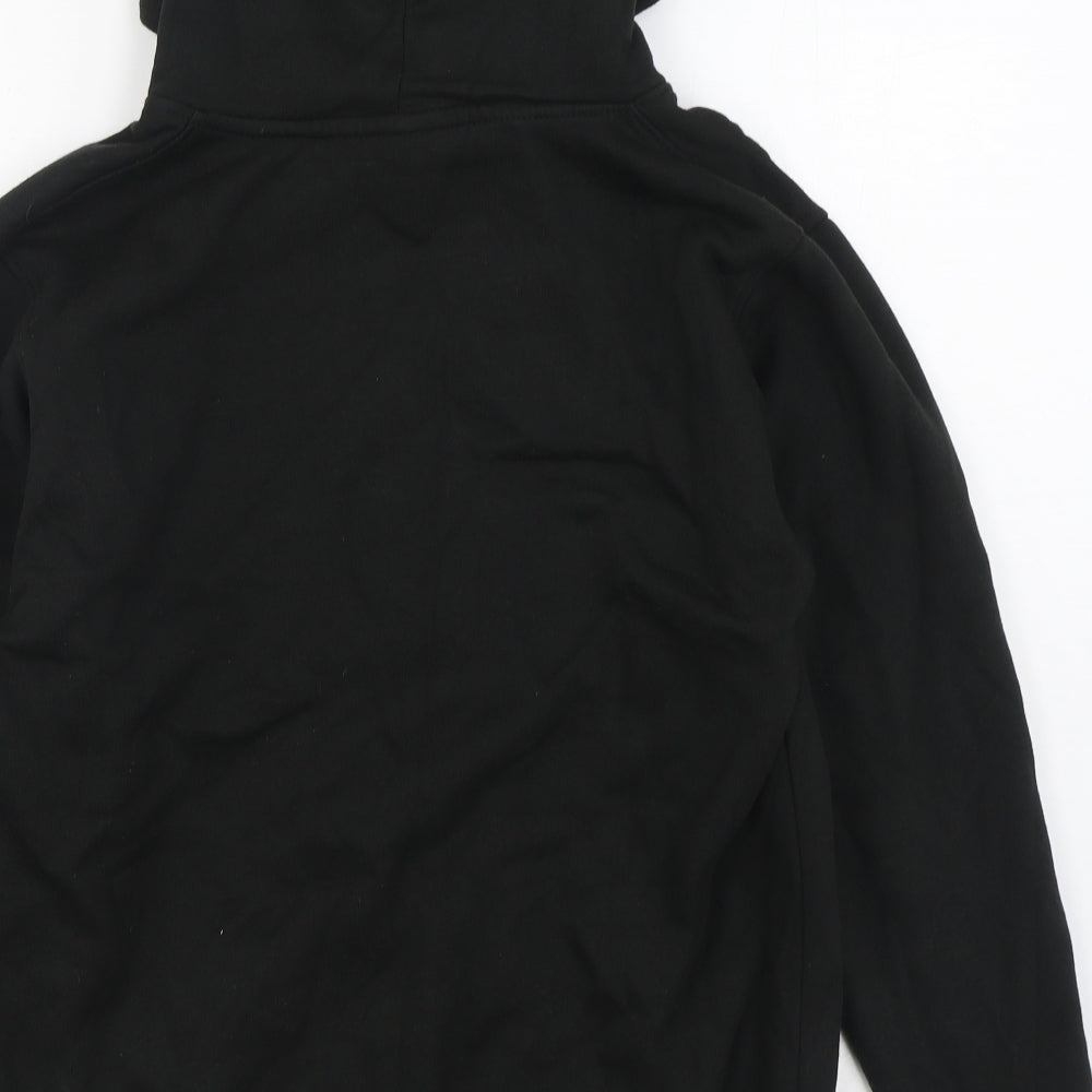Uneek Mens Black Cotton Pullover Hoodie Size S