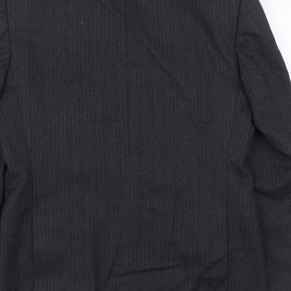 The Label Mens Black Wool Jacket Suit Jacket Size 40