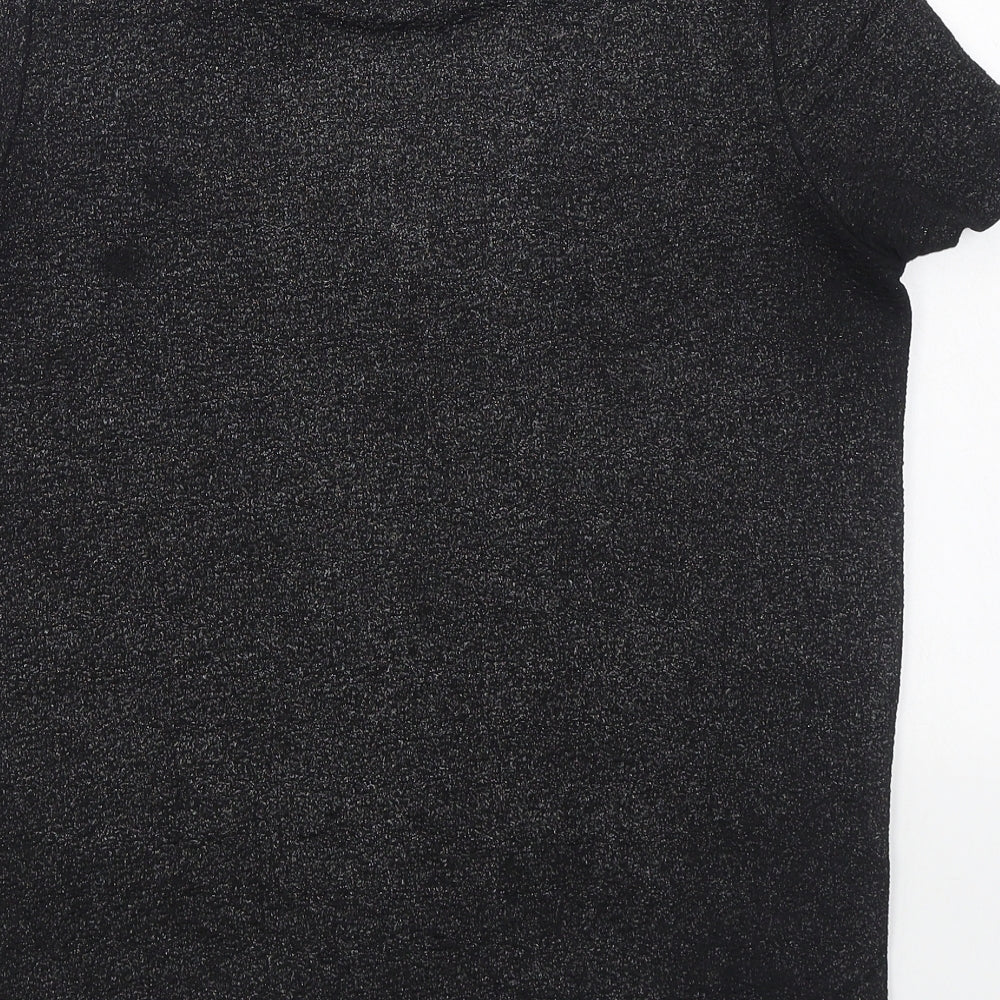 NEXT Womens Black Polyester Basic T-Shirt Size 8 Round Neck
