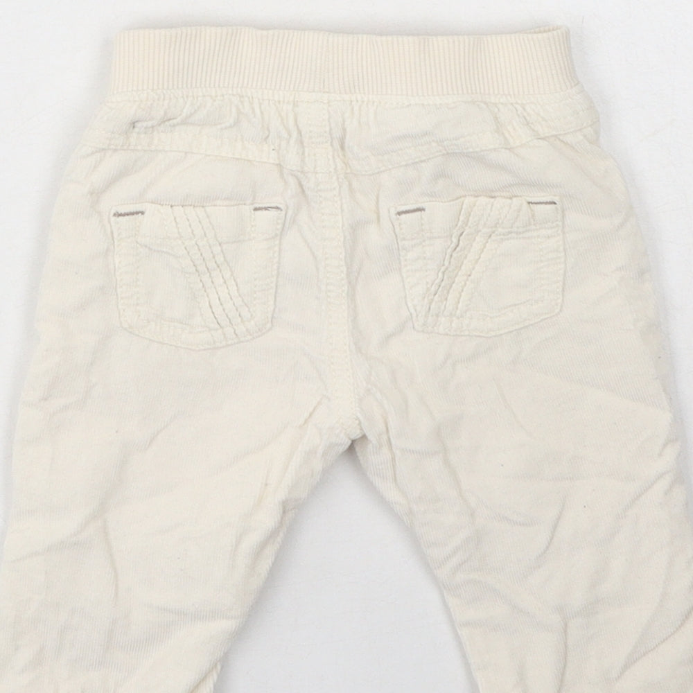 Marks & Spencer Girls Beige Cotton Cargo Trousers Size 3-6 Months