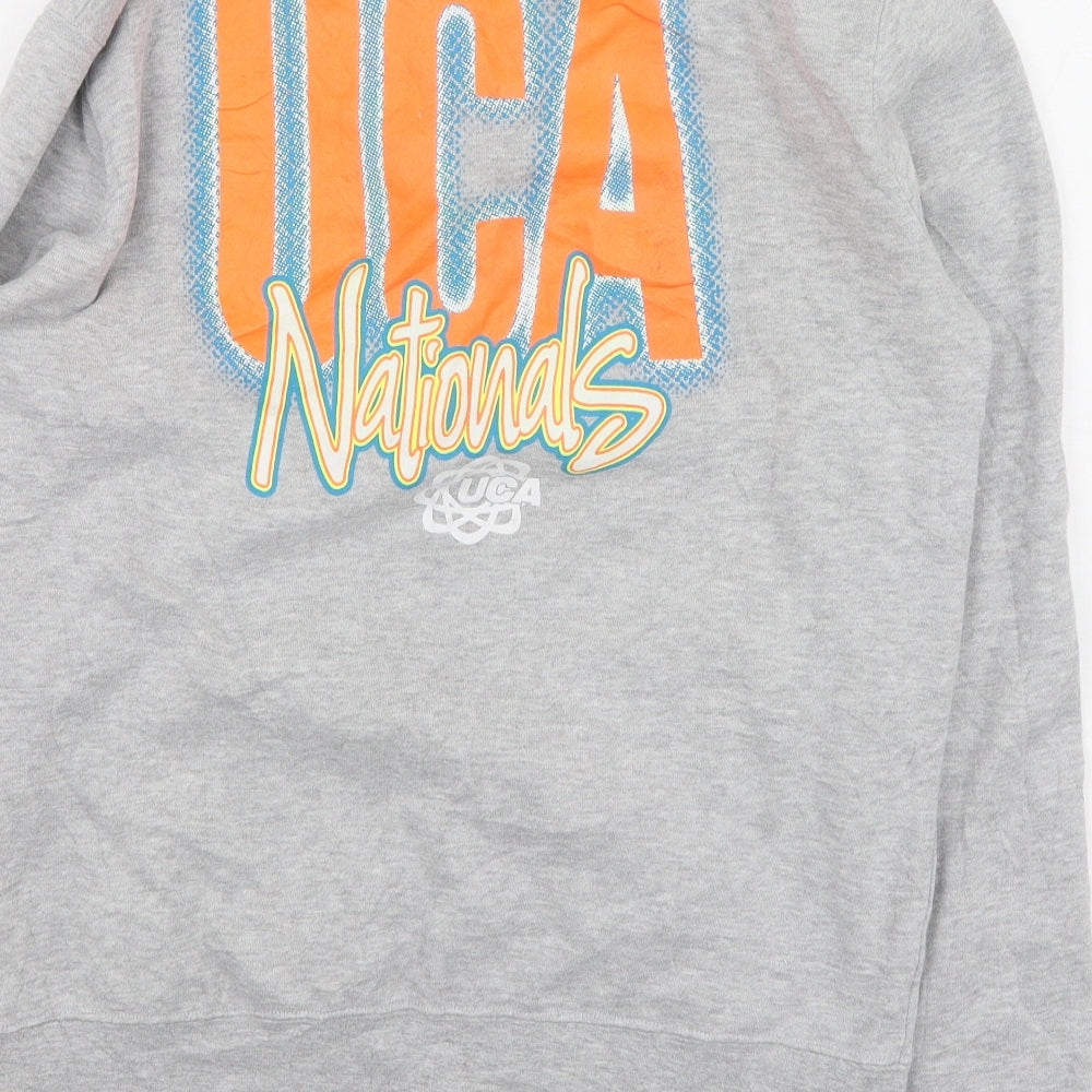 Varsity Womens Grey Cotton Pullover Sweatshirt Size L