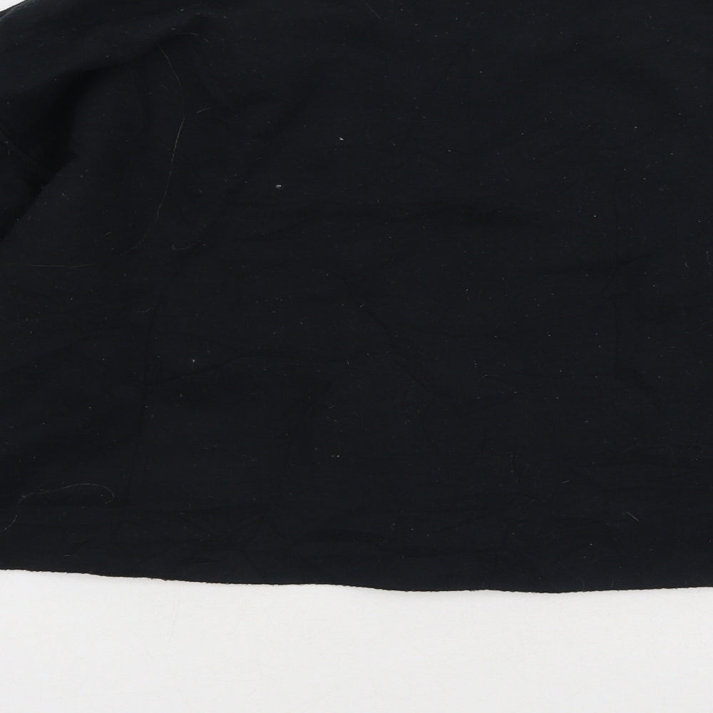Topshop Womens Black Polyester Pullover Sweatshirt Size M