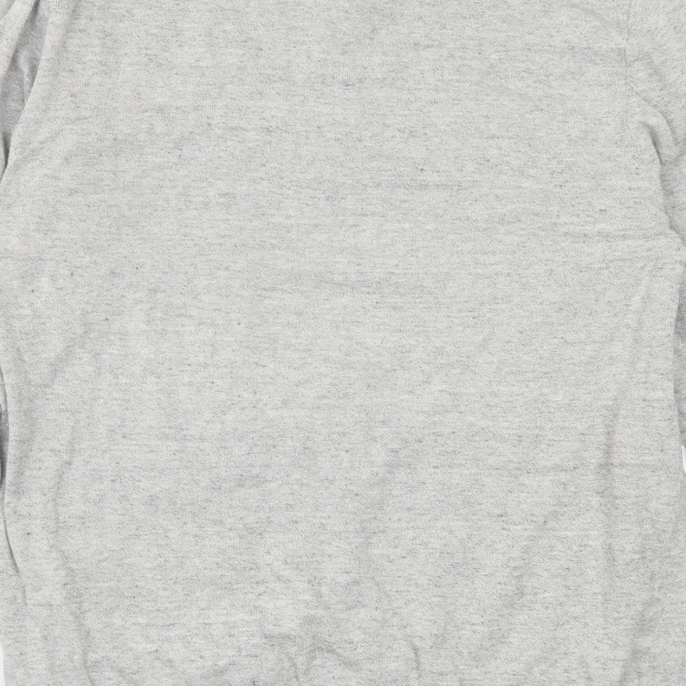 H&M Mens Grey Crew Neck Cotton Pullover Jumper Size L