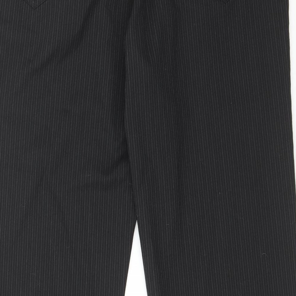 Urban Spirit Womens Black Polyester Trousers Size S L30 in Regular