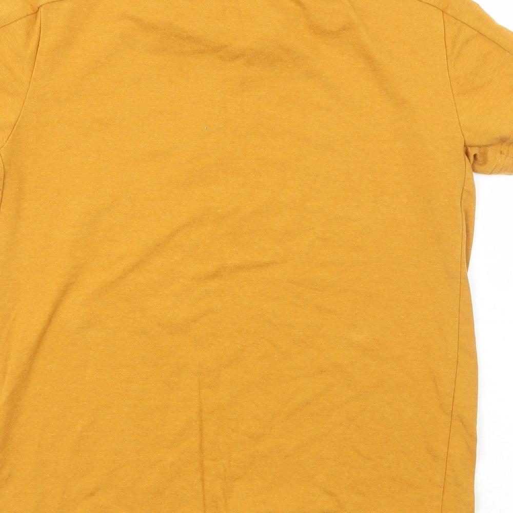 Preworn Womens Brown Polyester Basic T-Shirt Size 12 Crew Neck - Explore