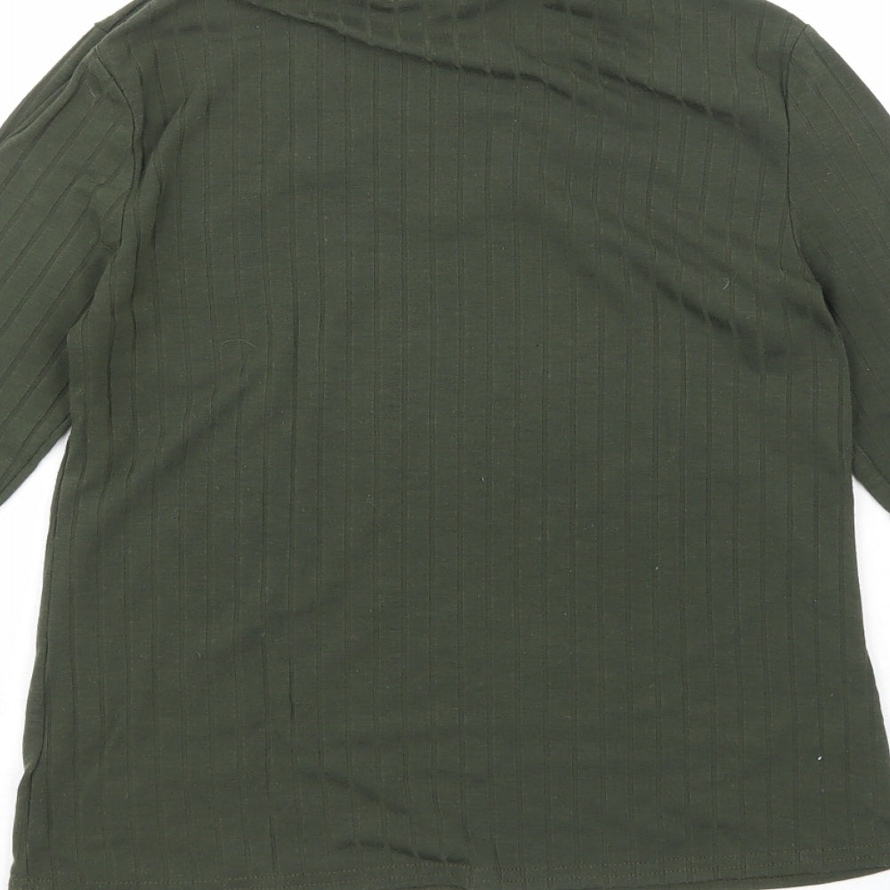 Chemistry Womens Green Polyester Pullover Sweatshirt Size 12