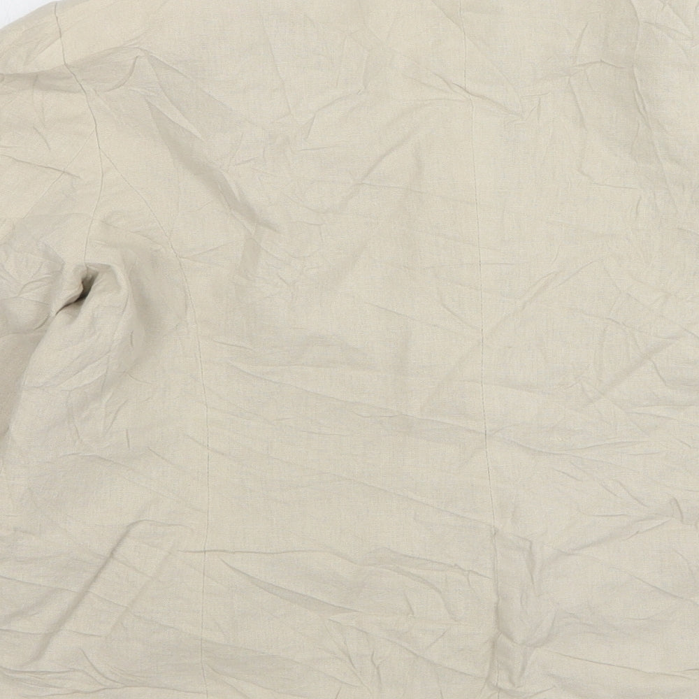 Bonmarché Womens Beige Linen Jacket Suit Jacket Size 14