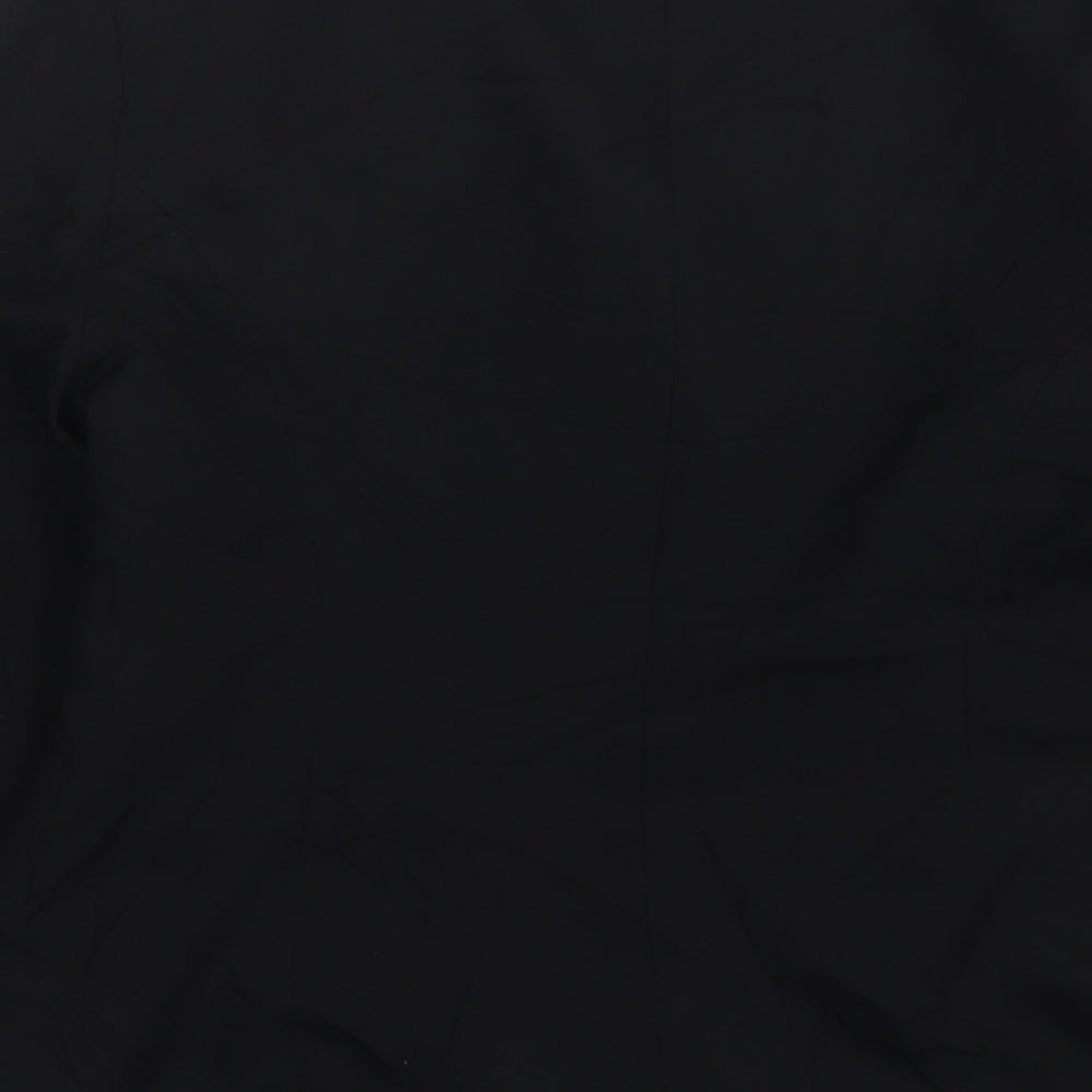 Essentials Womens Black Polyester Jacket Suit Jacket Size 12