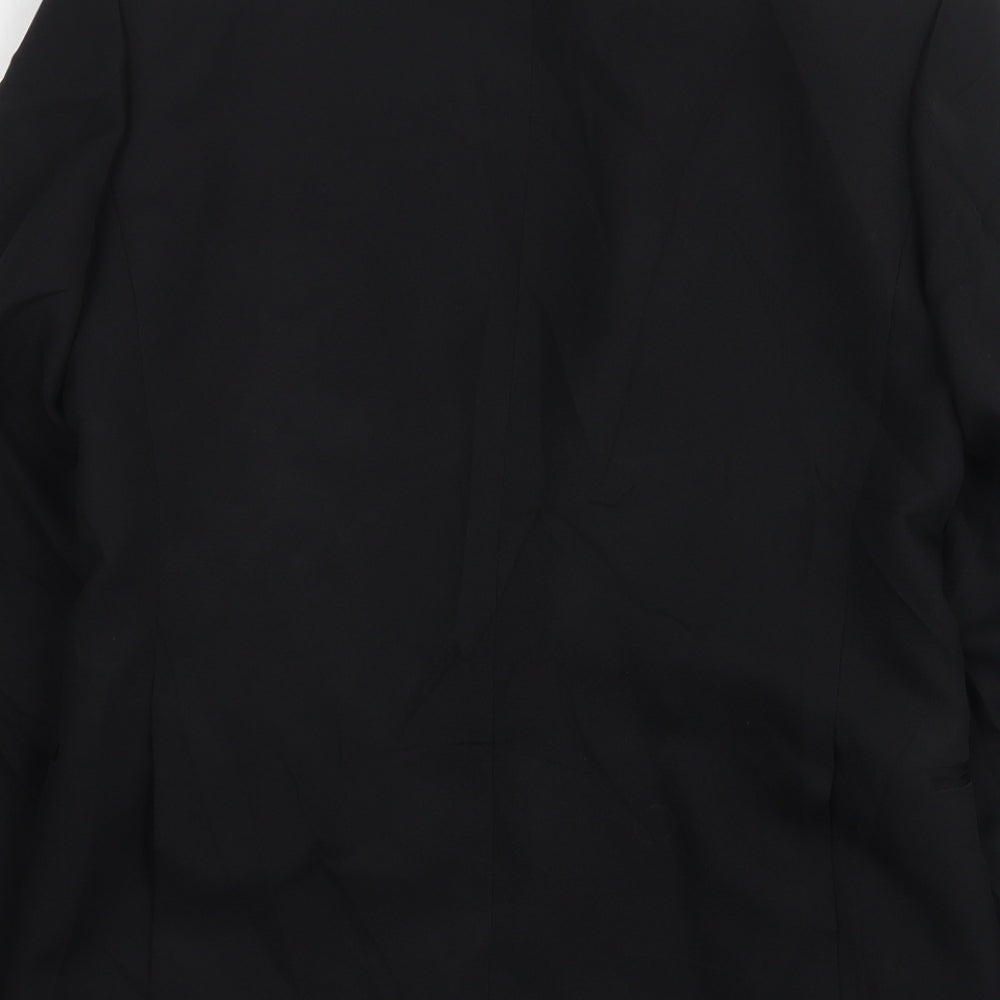 Wellington Mens Black Polyester Jacket Suit Jacket Size 38