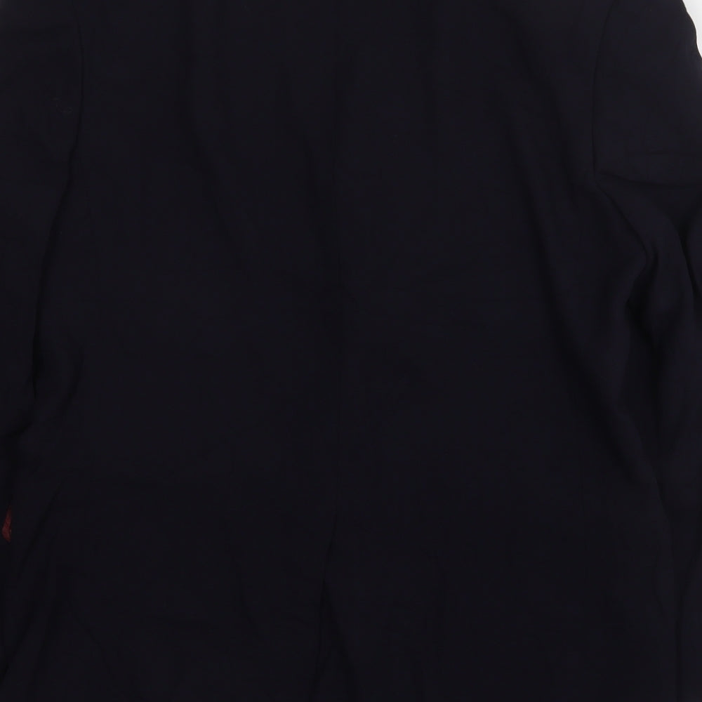 Hyphen Mens Blue Wool Jacket Suit Jacket Size 40