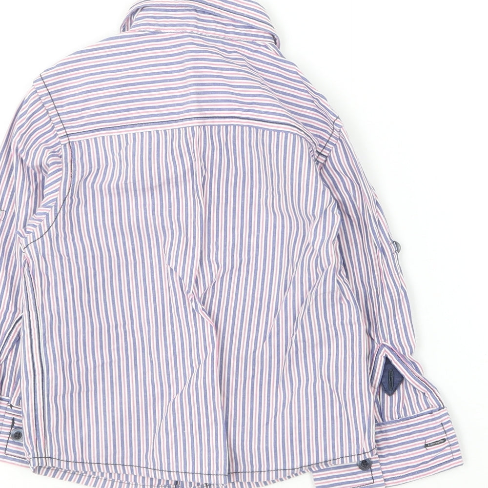 Earlydays Baby Multicoloured Striped Cotton Basic Button-Up Size 12-18 Months Collared