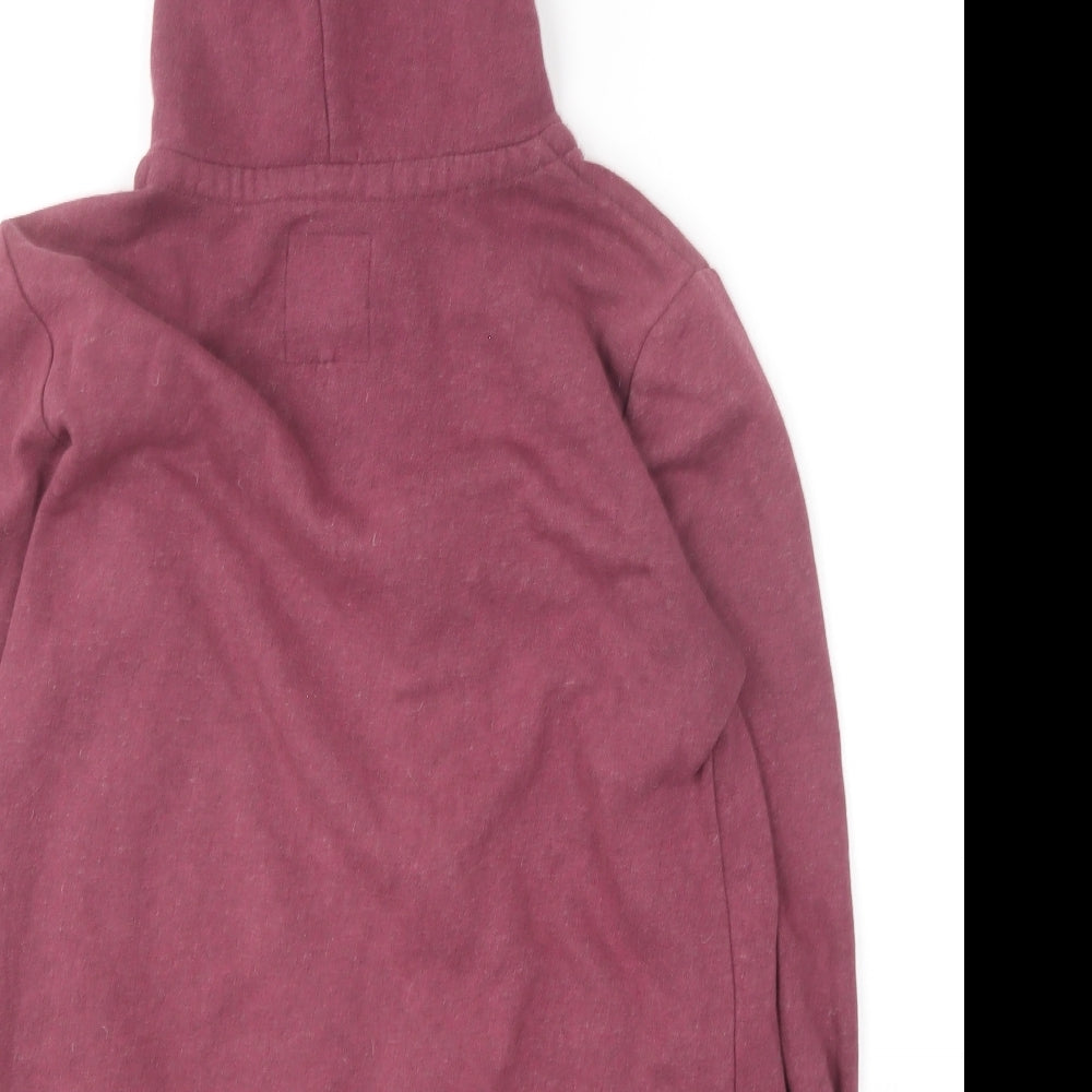 Brookhaven Womens Purple Cotton Full Zip Hoodie Size 12