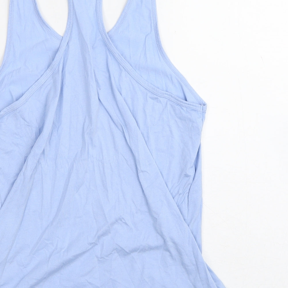 USAp' Womens Blue Cotton Camisole Tank Size 10 Round Neck