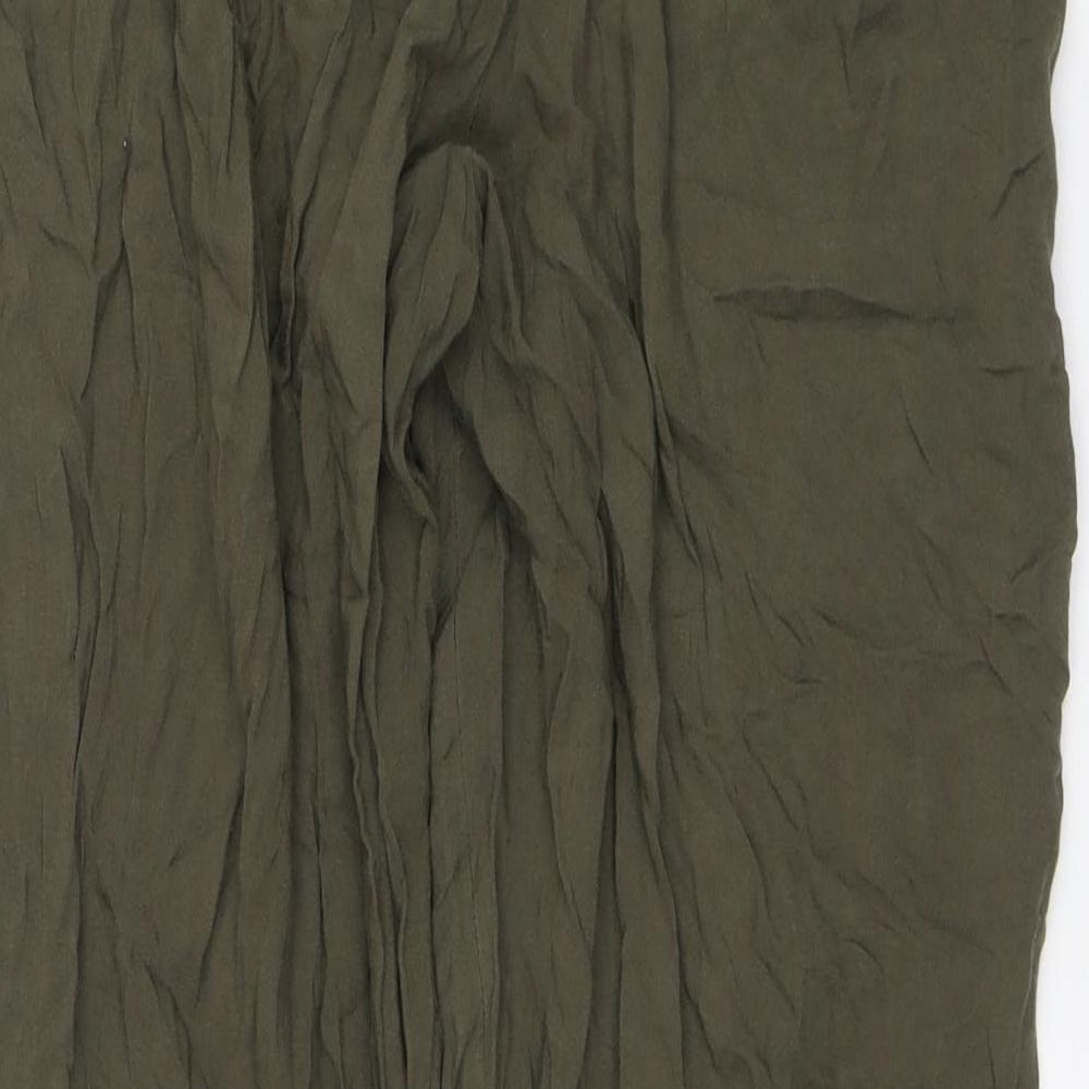 Atmosphere Womens Green Viscose Capri Trousers Size 10 L23 in Regular