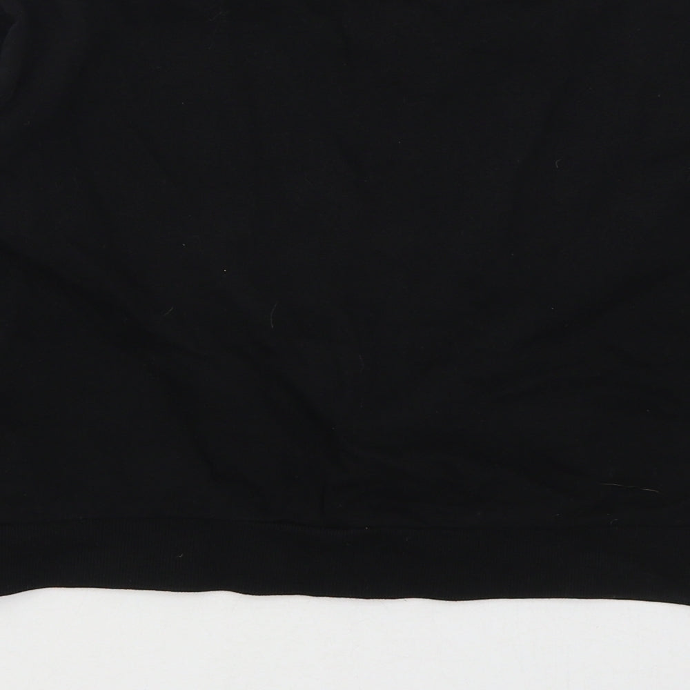 Sinsay Womens Black Cotton Pullover Sweatshirt Size XS Pullover - Current Mood