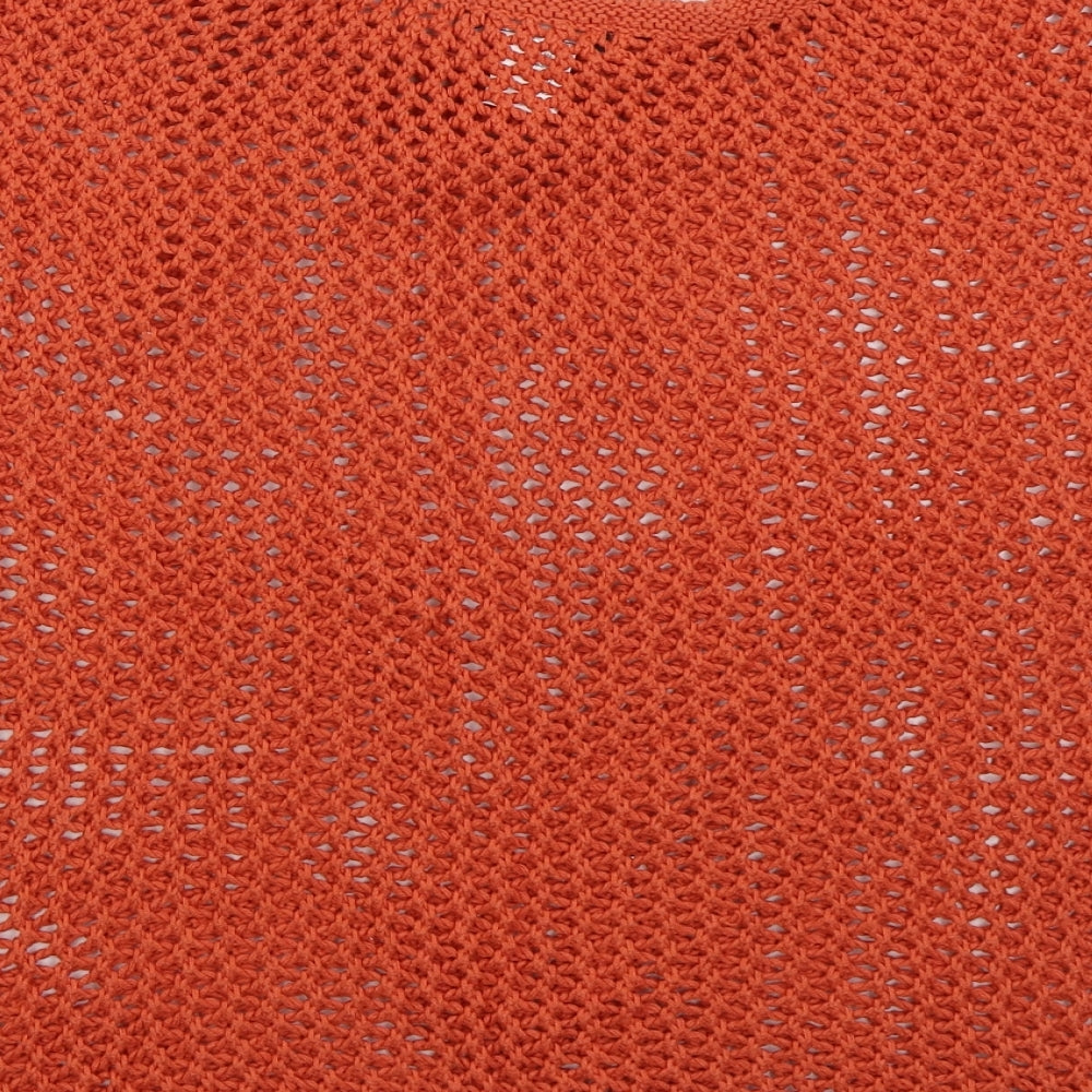 Balsamic Womens Orange Boat Neck Cotton Pullover Jumper Size 18