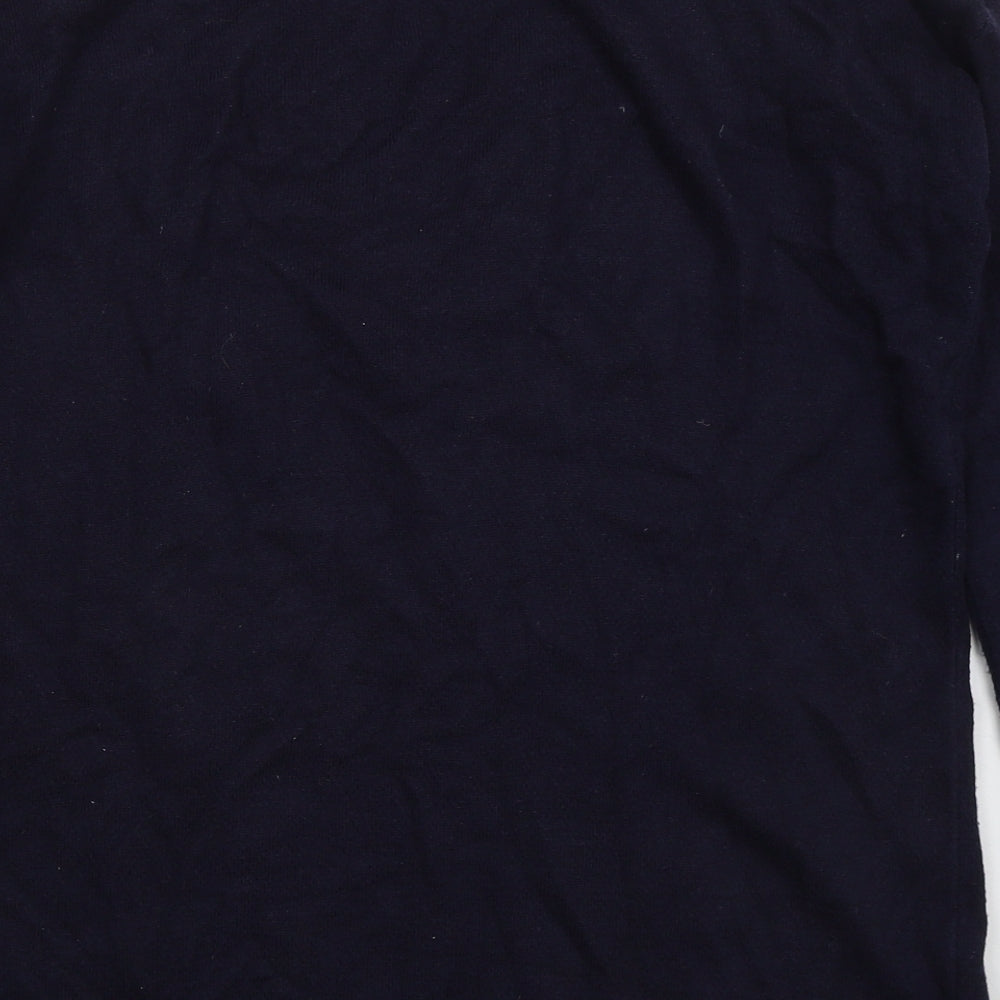 Marks & Spencer Womens Blue V-Neck Nylon Cardigan Jumper Size 8