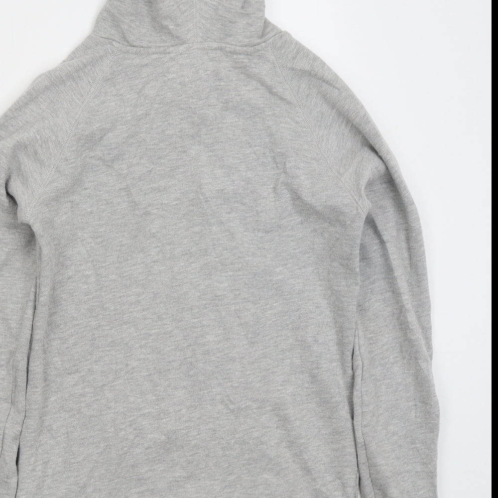 La Redoute Womens Grey Colourblock Cotton Pullover Hoodie Size 6 Pullover - Blue