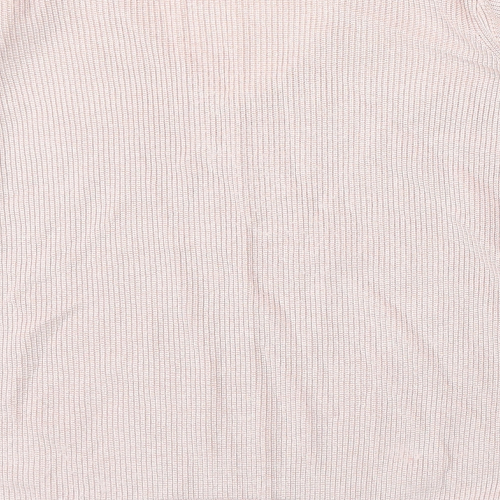 Marks & Spencer Womens Pink V-Neck Viscose Pullover Jumper Size 16