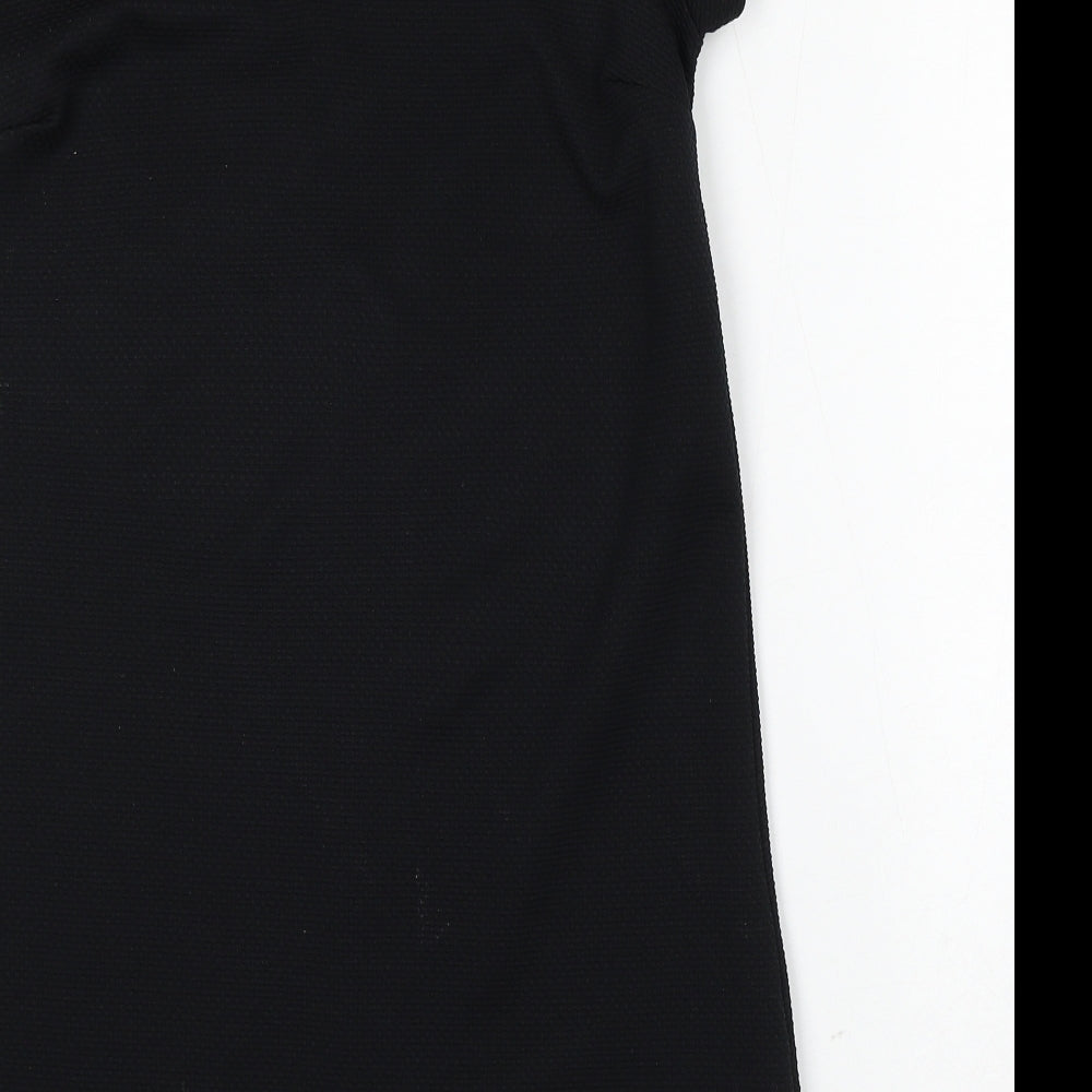New Look Womens Black Polyester Shift Size 8 Round Neck