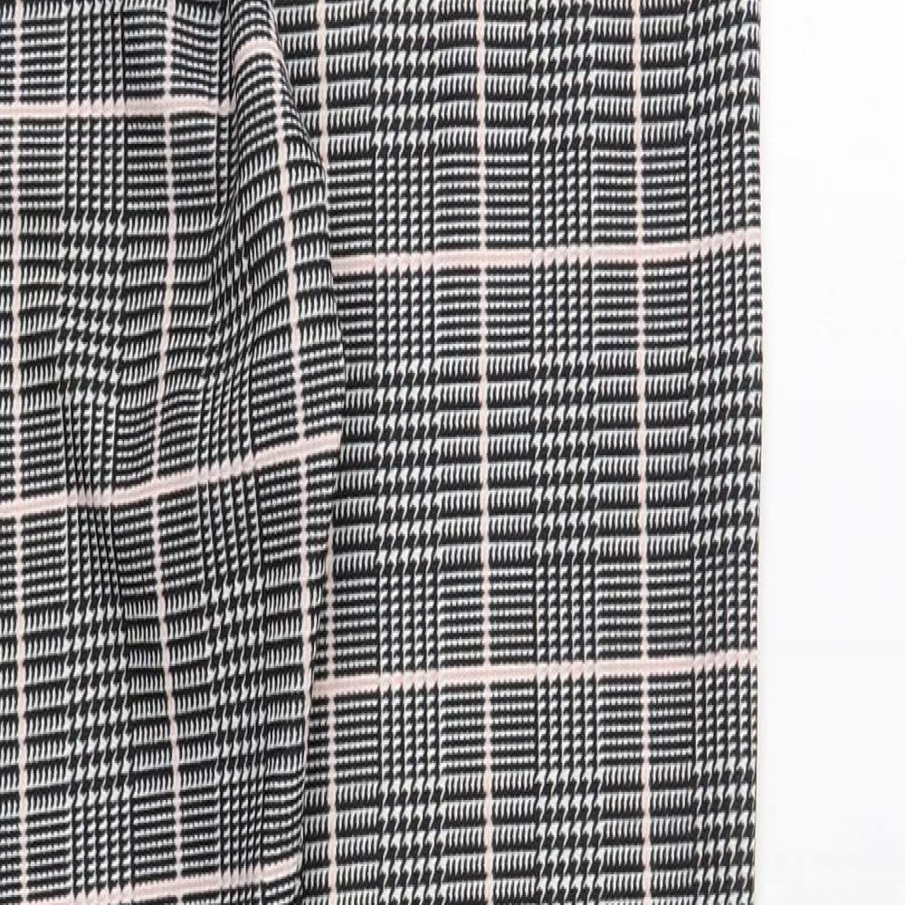 PRETTYLITTLETHING Womens Grey Plaid Polyester Jegging Leggings Size 4 L32 in