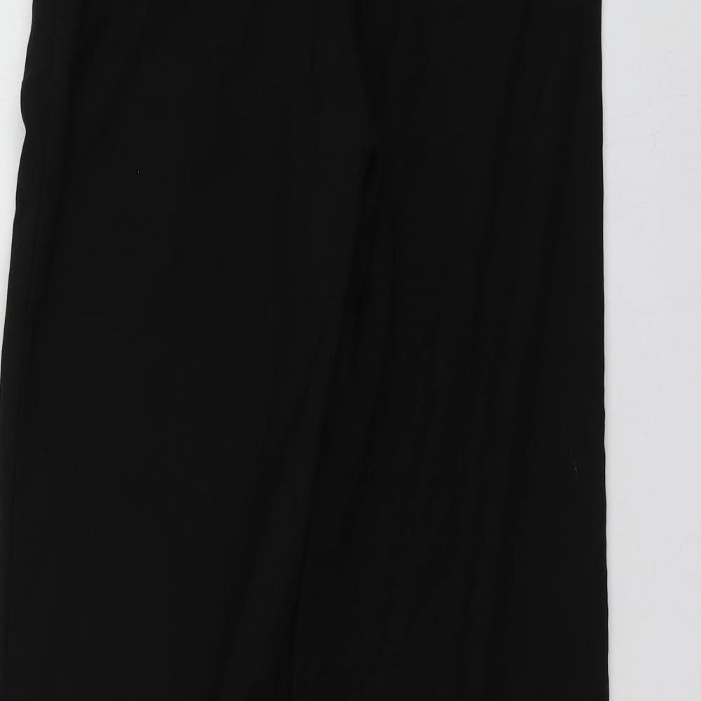 NEXT Womens Black Polyester Trousers Size 8 L29 in Regular