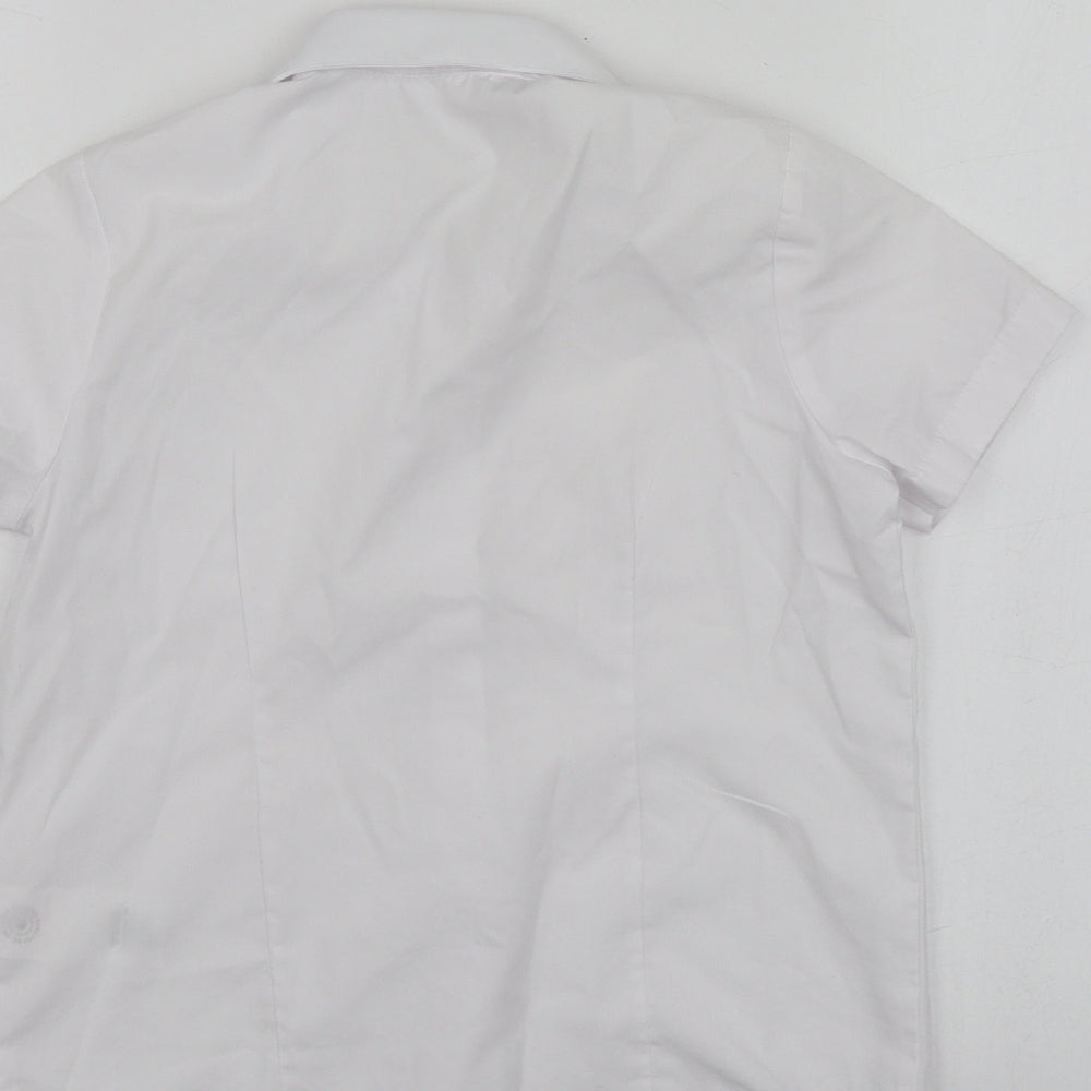 George Boys White Polyester Basic Button-Up Size 5-6 Years Collared