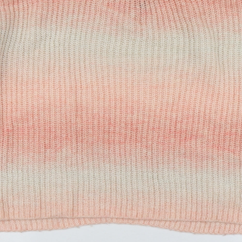 New Look Womens Pink Round Neck Acrylic Pullover Jumper Size S