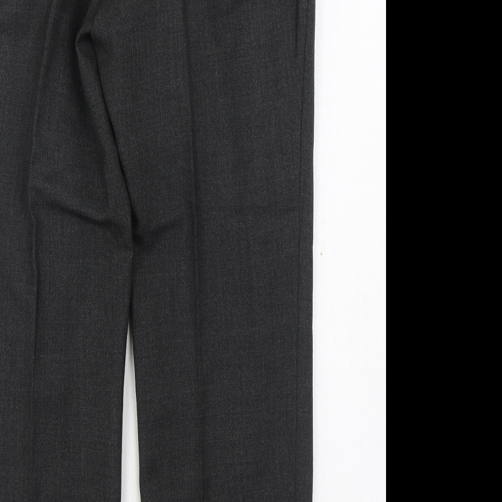 Skopes Womens Grey Polyester Trousers Size 34 in L28 in Regular Zip