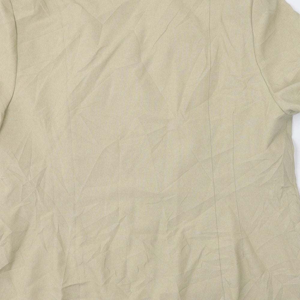 essence Womens Beige Collared Polyester Cardigan Jumper Size 20
