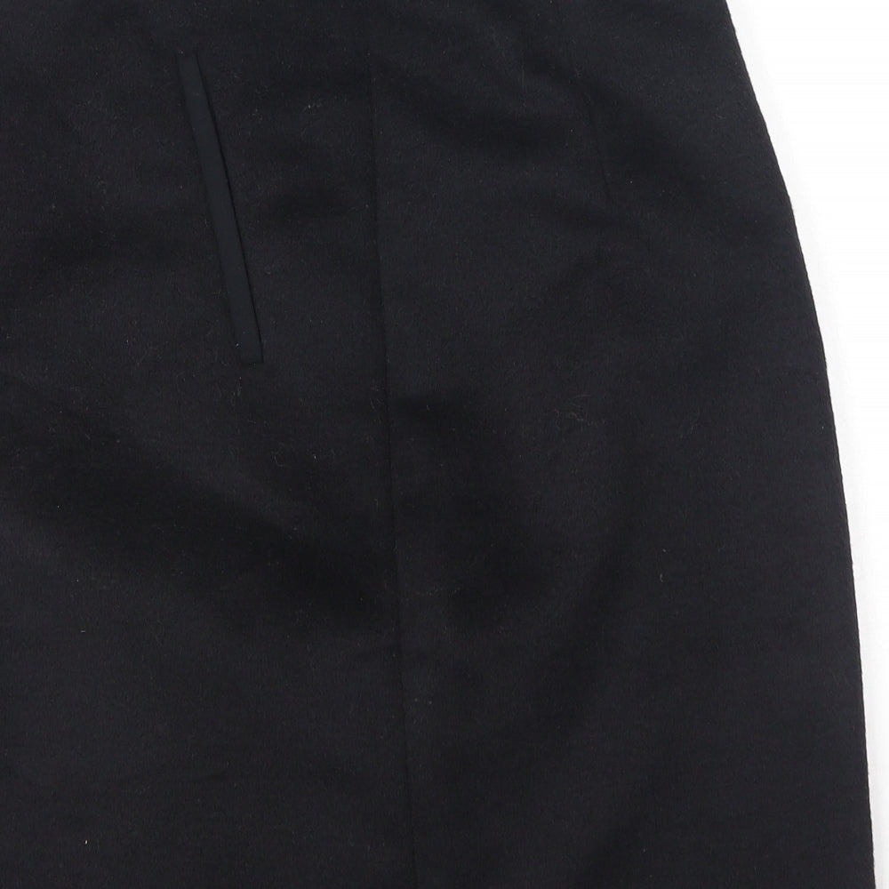 Marks & Spencer Womens Black Polyester A-Line Skirt Size 8