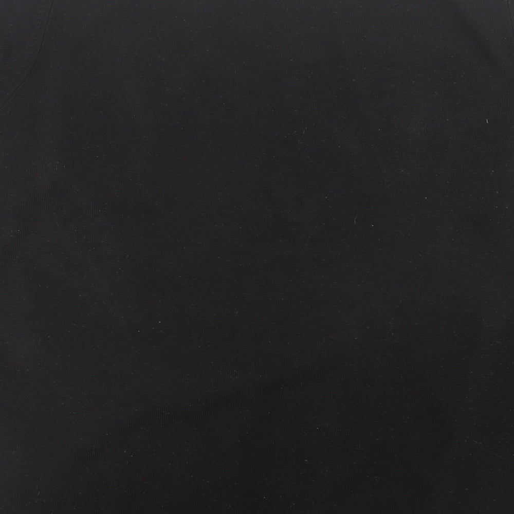 Marks & Spencer Womens Black V-Neck Acrylic Pullover Jumper Size 12