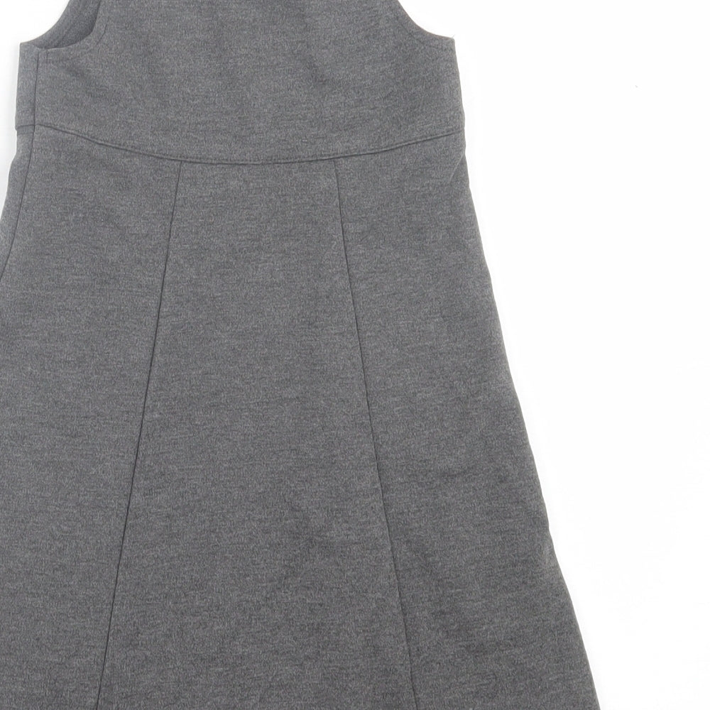 Damart Girls Grey Polyester A-Line Size 3-4 Years Crew Neck Pullover - School Wear