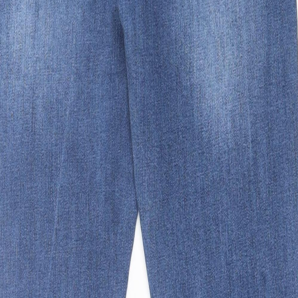 EMULATE Womens Blue Cotton Skinny Jeans Size 34 in L32 in Regular Button