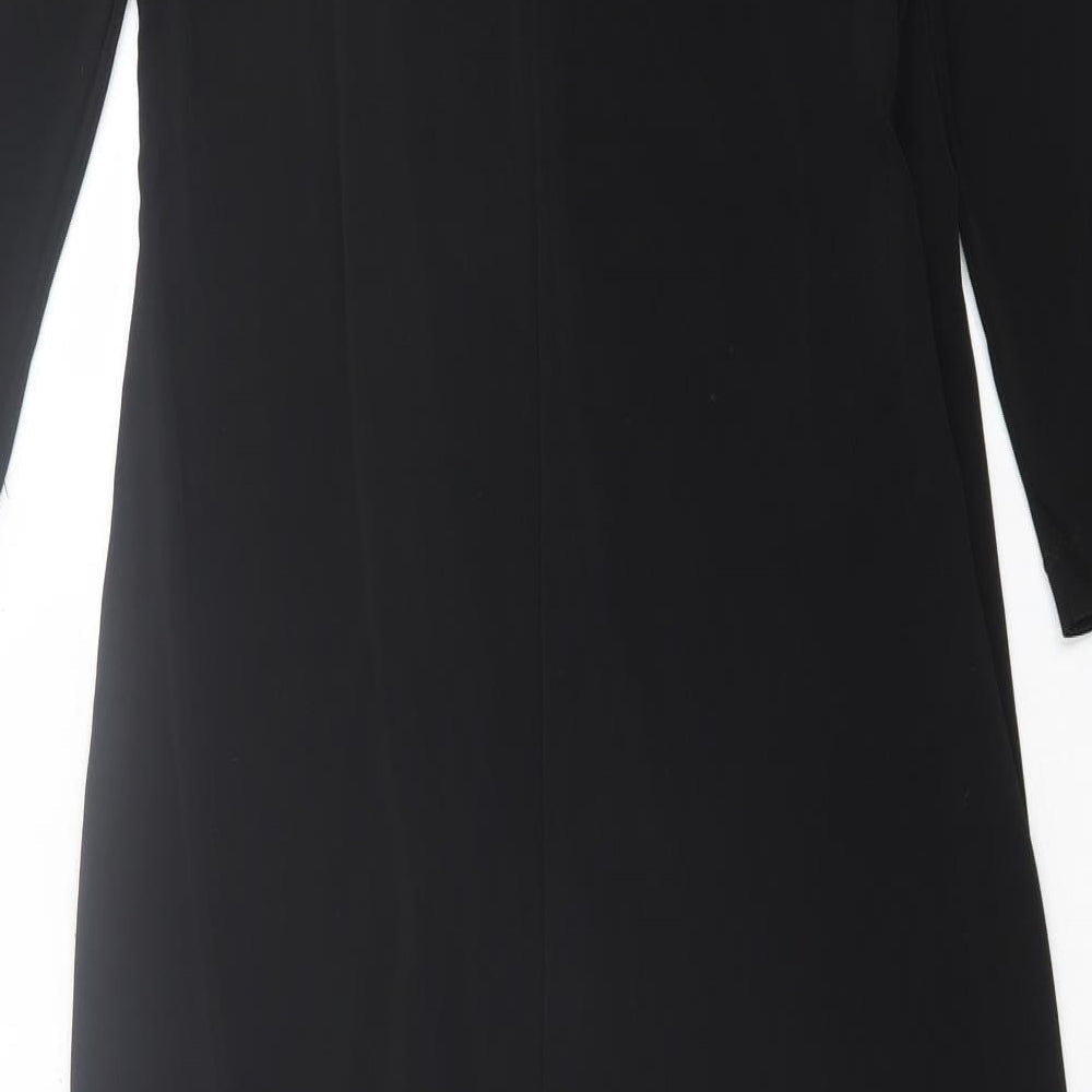 Savoir Womens Black Polyester A-Line Size 12 V-Neck Pullover