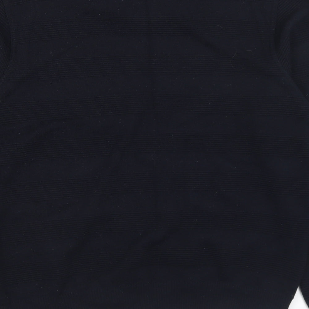 Marks & Spencer Mens Blue V-Neck Acrylic Pullover Jumper Size S